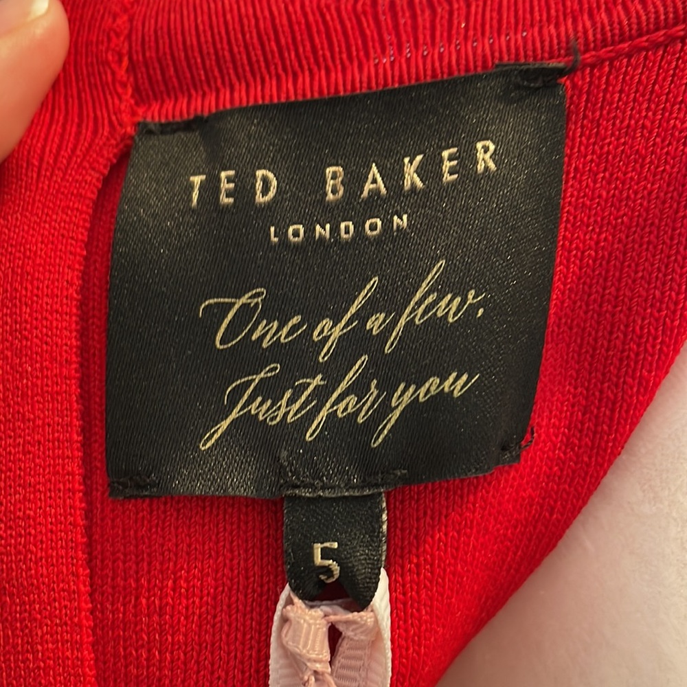 LAST WEEK‼️ NWT Red Sleeveless Knitted Ted Baker Dress - Picture 7 of 10